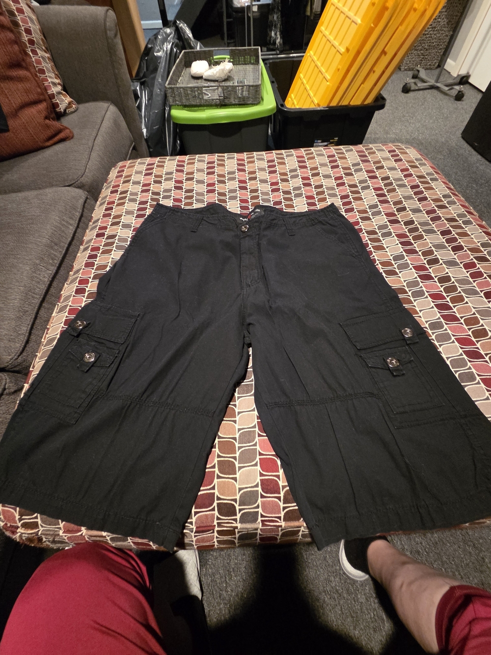 Men's Black Cargo Shorts - Casual Utility